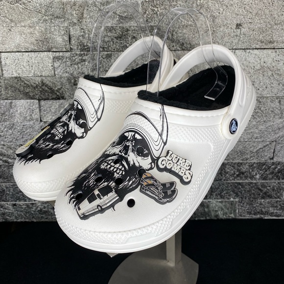 Crocs Classic Lined Clog - Luke Combs Skully M6/W8 - Picture 4 of 11